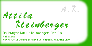 attila kleinberger business card